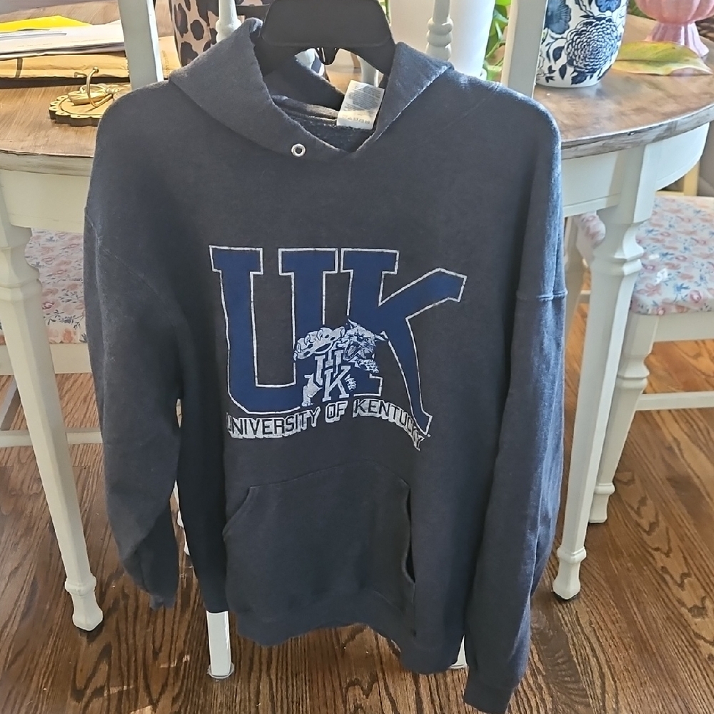 Jerzees Charcoal UK Logo Hoodie